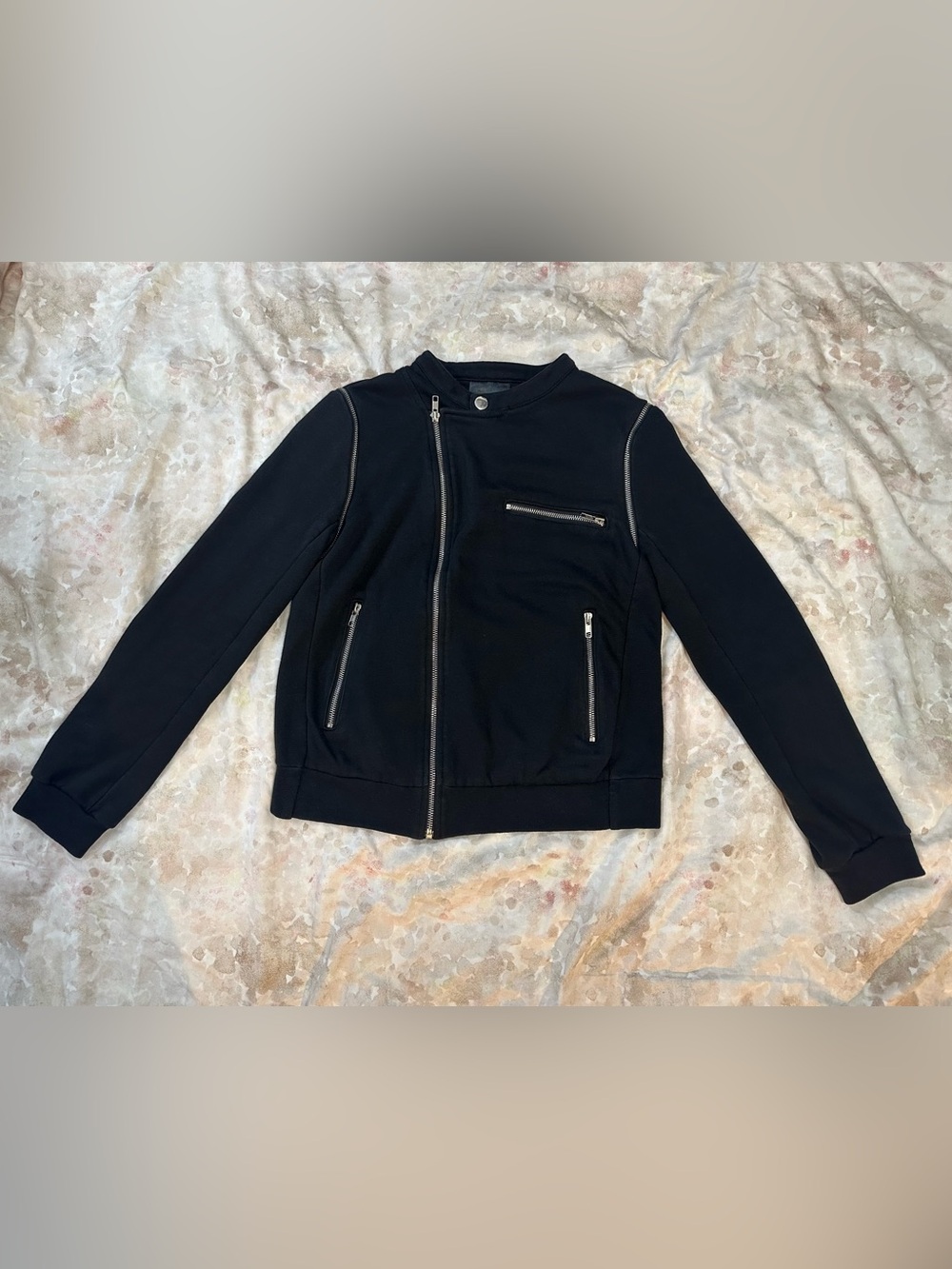 Ginger G Black Zip-Front Moto Jacket